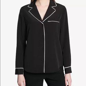Calvin Klein Pajama Button Down Top